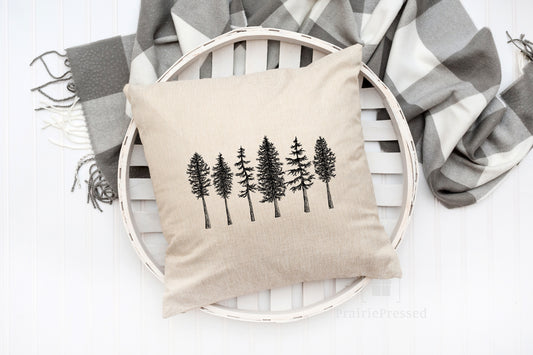 Evergreen Trees Pillow Cover