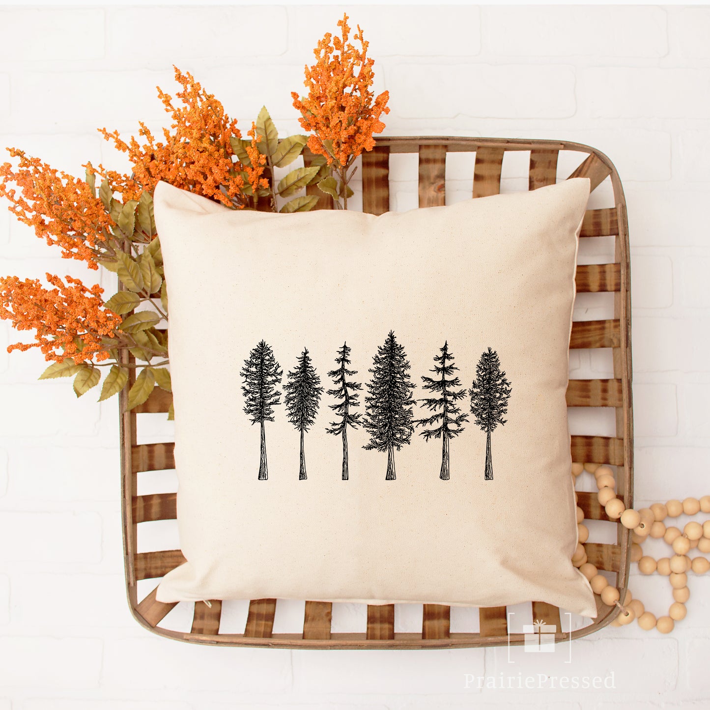 Evergreen Trees Pillow Cover