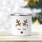 Kids Reindeer Personalized Enamel Mug 12oz