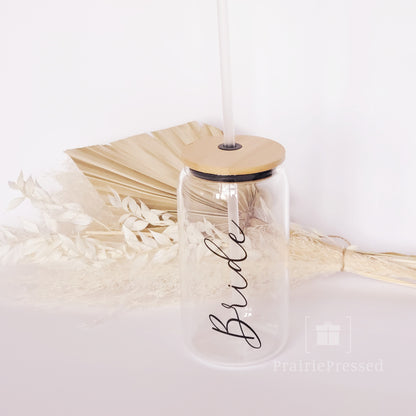 Bridal 16oz. Glass Can