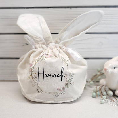 Adorable Velvet Wildflower EASTER BUNNY BAGS