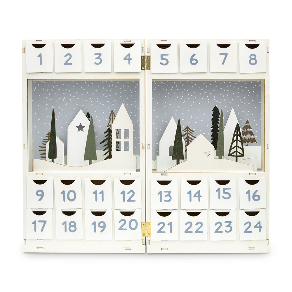 Christmas Countdown Foldable Wooden Advent Calendar