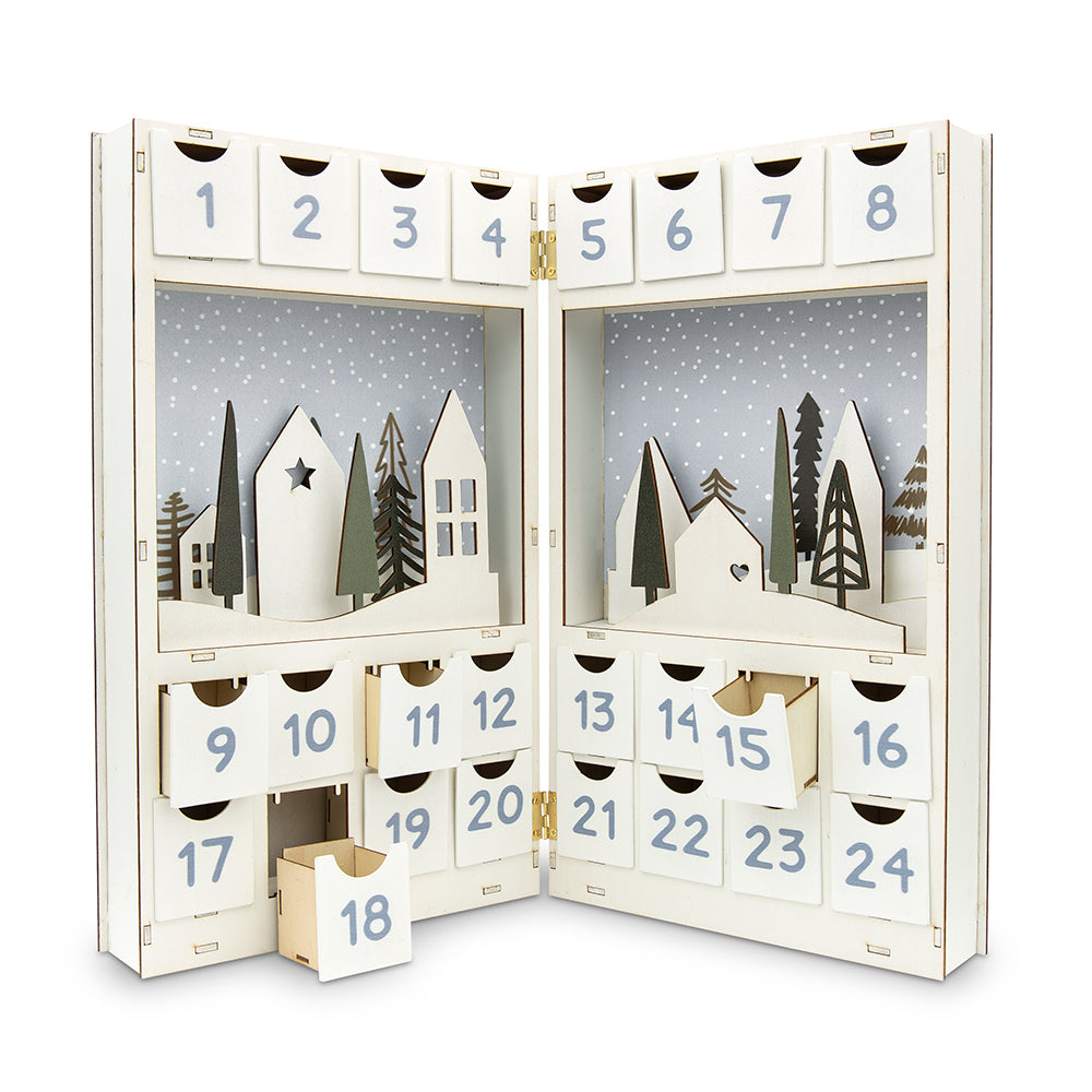 Christmas Countdown Foldable Wooden Advent Calendar