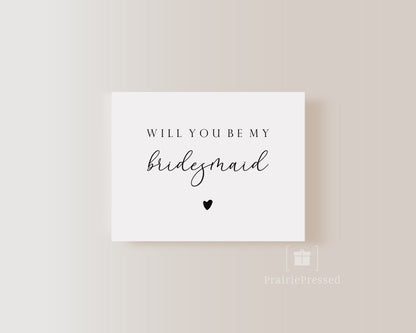 Bridesmaid Proposal Card - Size A2 with envelope