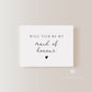 Bridesmaid Proposal Card - Size A2 with envelope