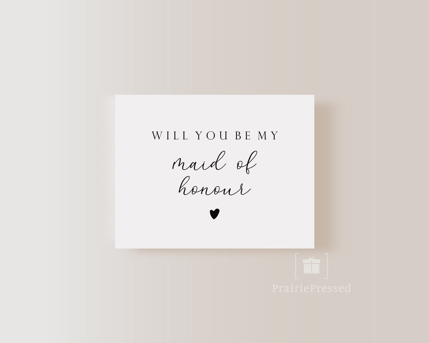 Bridesmaid Proposal Card - Size A2 with envelope