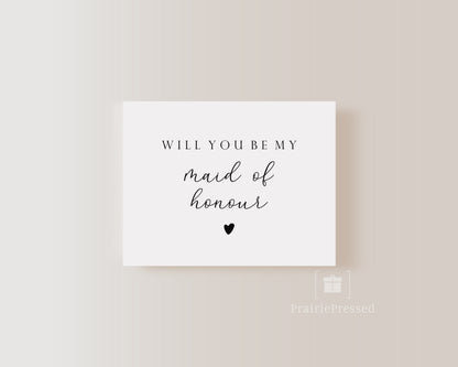 Bridesmaid Proposal Card - Size A2 with envelope