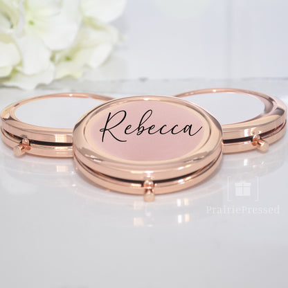 Rose Gold Compact Mirror