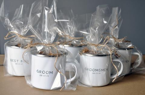 Groomsman, Best Man, Wedding Party Forest Enamel Mug - Wedding Party Gift