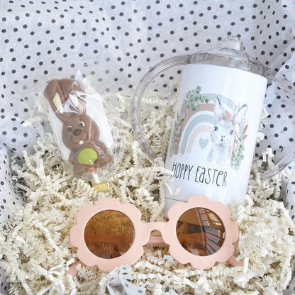 Boho Rainbow Bunny Sippy Cup Gift Box