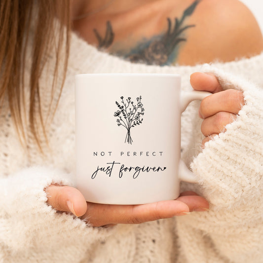 Not Perfect Just Forgiven Ceramic Mug