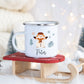 Kids Snowman Hot Chocolate Mugs - Enamel Mug 12oz