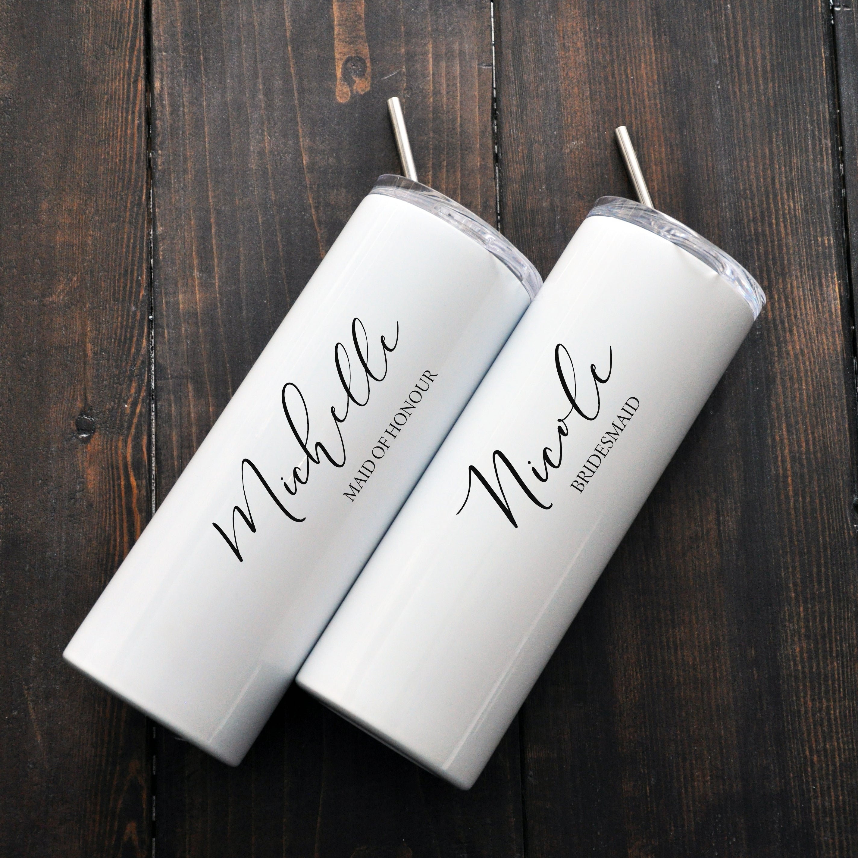 Custom Bridal Tumbler - Name and Title – PrairiePressed