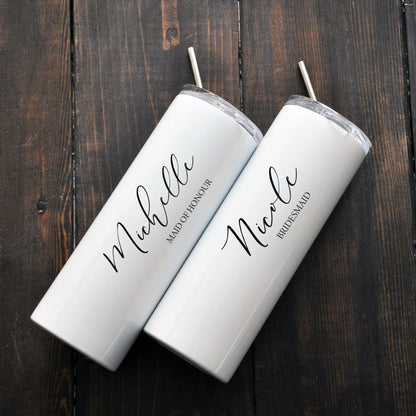 Custom Bridal Tumbler - Name and Title