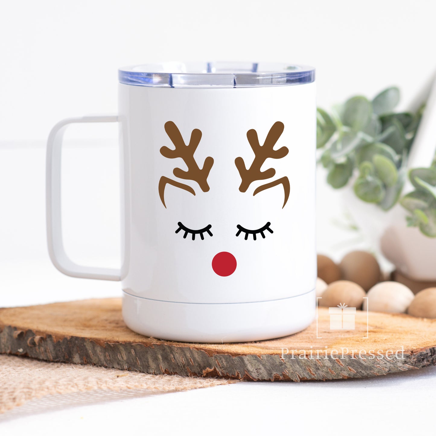 Reindeer Mug with Lid