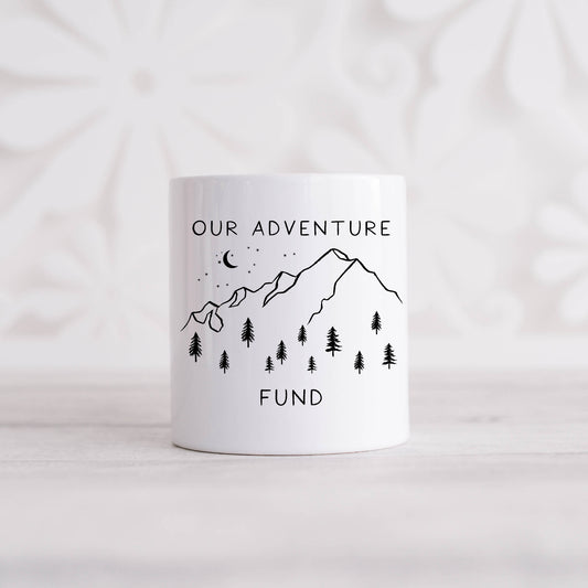 Adventure Fund Coin Bank - Mountains and Tent