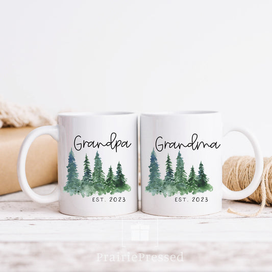 2 Ceramic Mug Set - Grandpa and Grandma