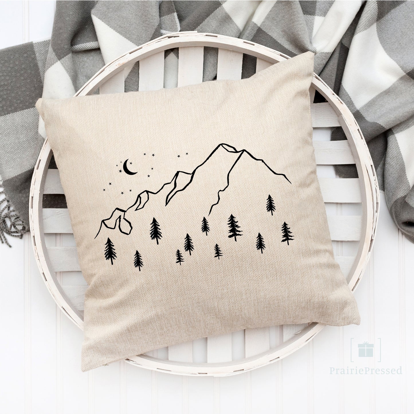 Mountain Scene Pillow Cover