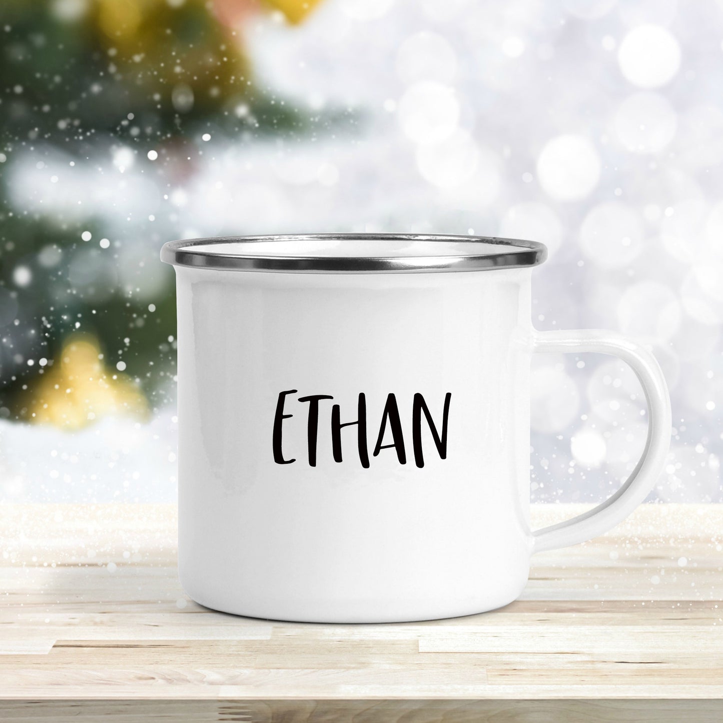 Kids Reindeer Personalized Enamel Mug 12oz