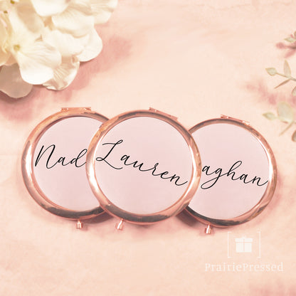 Rose Gold Compact Mirror