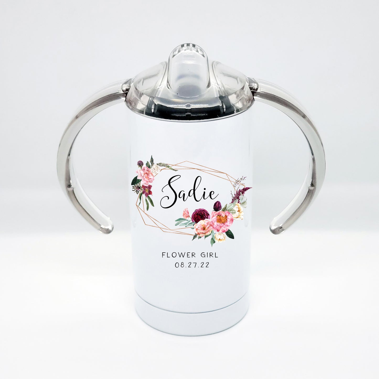 Copy of Flower Girl Sippy Cup Tumbler - Boho Floral Frame
