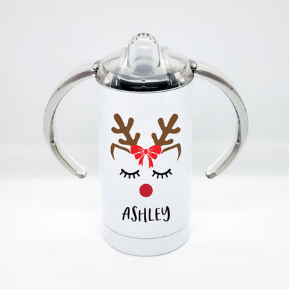 Reindeer Sippy Cup Tumbler