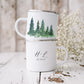 Wedding Green Tree Enamel Mug