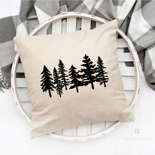Rustic Trees Pillow Cover